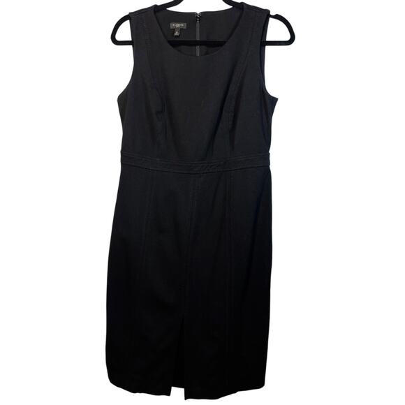 Talbots Black Sleeveless Fit & Flare Sheath Dress 6 Petite - Picture 1 of 7